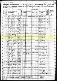 1860 Census Record Iowa, Taylor County, Bedford 