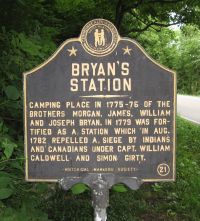 Bryans Station Sign in Kentucky