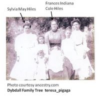 Frances Indiana Cole Hiles and children
